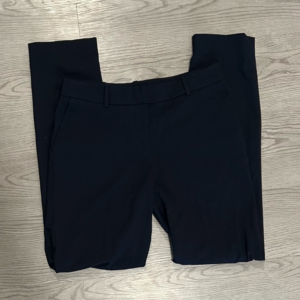 H&M - navy women’s slacks slim fit, size 4, worn once & in perfect condition